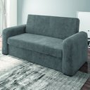 Ver imagem 1 de Sofá Cama Beny Versátil 2 Lugares em Veludo Selmer
