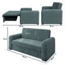 Ver imagem 3 de Sofá Cama Beny Versátil 2 Lugares em Veludo Selmer