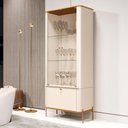 Ver imagem 4 de Conjunto Buffet e Cristaleira Lirio Off White Nature Bronze