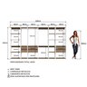 Guarda Roupa Closet 6 Peças com 3 Cabideiros 6 Gavetas e 16 Nichos Easy  - 5