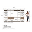 Ver imagem 5 de Guarda Roupa Closet 6 Peças com 3 Cabideiros 6 Gavetas e 16 Nichos Easy Bege/Branco/Montana