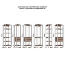 Ver imagem 6 de Guarda Roupa Closet 6 Peças com 3 Cabideiros 6 Gavetas e 16 Nichos Easy Bege/Branco/Montana