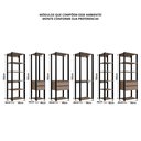Ver imagem 6 de Guarda Roupa Closet 6 Peças com 3 Cabideiros 6 Gavetas e 16 Nichos Easy Bege/Preto/Montana