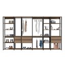 Ver imagem 3 de Guarda Roupa Closet 6 Peças com 3 Cabideiros 6 Gavetas e 16 Nichos Easy Bege/Preto/Montana