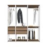 Guarda Roupa Closet 3 Peças com 3 Cabideiros 4 Gavetas e 2 Nichos Easy  - 3