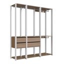 Ver imagem 2 de Guarda Roupa Closet 3 Peças com 3 Cabideiros 4 Gavetas e 2 Nichos Easy 