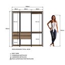 Ver imagem 5 de Guarda Roupa Closet 3 Peças com 3 Cabideiros 4 Gavetas e 2 Nichos Easy Bege/Preto/Montana
