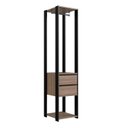 Ver imagem 7 de Guarda Roupa Closet 3 Peças com 3 Cabideiros 4 Gavetas e 2 Nichos Easy Bege/Preto/Montana