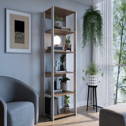 Estante para Livros Modular 3 Peças com 2 Gavetas e 14 Nichos Easy - 13