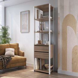 Estante para Livros Modular 3 Peças com 2 Gavetas e 14 Nichos Easy - 16
