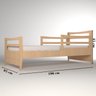 Cama Infantil Madeira Maciça 85cmx196cm - 4