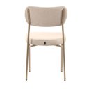 Ver mais imagens de Kit 3 Cadeiras para Sala de Jantar Tecido Bouclê Design Aço Carbono Lavinia Bege/Areia/Champagne