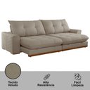 Ver imagem 4 de Sofá Argo Veludo 02 Módulos 120 Cm B25cm Meu Sofá Online B002 Veludo Capuccino