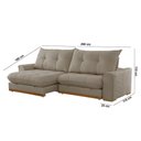 Ver imagem 3 de Sofá Argo Veludo 02 Módulos 120 Cm B25cm Meu Sofá Online B002 Veludo Capuccino