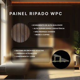 Painéis Ripados Wpc 18mm Tabaco 280x16cm - Revestimento Decorativo Parede Sala Quarto Cozinha - 10