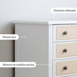 Quarto para Bebê Berço e Cômoda 4 Gavetas Versailles Plus - 14