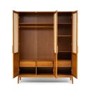 Ver imagem 7 de Guarda Roupa Casal 3 Portas 3 Gavetas Viena Marrom/Mel