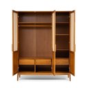 Ver imagem 7 de Guarda Roupa Casal 3 Portas 3 Gavetas Viena Marrom/Mel