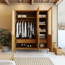 Ver imagem 6 de Guarda Roupa Casal 3 Portas 3 Gavetas Viena Marrom/Mel
