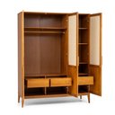 Ver mais imagens de Guarda Roupa Casal 3 Portas 3 Gavetas Viena Marrom/Mel