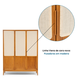 Guarda Roupa Casal 3 Portas 3 Gavetas Viena - 13