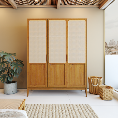 Guarda Roupa Casal 3 Portas 3 Gavetas Viena