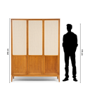 Ver imagem 4 de Guarda Roupa Casal 3 Portas 3 Gavetas Viena Marrom/Mel