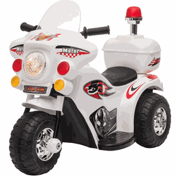 Mini Moto Eletrica Infantil Zippy Toys com Bau 6V Branco - 1
