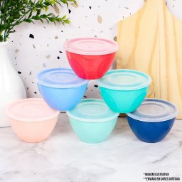 6 Potes 800ml Marmita Vasilha Freezer Microondas Geladeira - 4