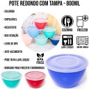 Ver imagem 3 de 6 Potes 800ml Marmita Vasilha Freezer Microondas Geladeira