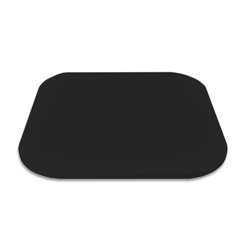 Prato Giratório Centro de Mesa Tampo Tábua para Mesa 60 Cm - Preto Laca