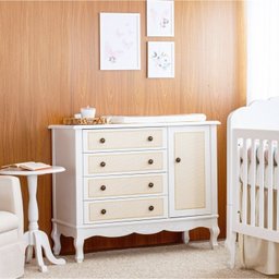 Quarto para Bebê Berço Mini Cama e Cômoda 4 Gavetas Versailles Plus - 8