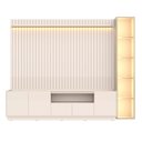 Ver imagem 2 de Rack Painel para TV até 84 Polegadas com 100% MDF 269cmx219cm Led Vitoria Regia YesCasa Bege Off White