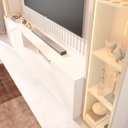 Ver imagem 6 de Rack Painel para TV até 84 Polegadas com 100% MDF 269cmx219cm Led Vitoria Regia YesCasa Bege Off White