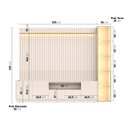 Ver imagem 3 de Rack Painel para TV até 84 Polegadas com 100% MDF 269cmx219cm Led Vitoria Regia YesCasa Bege Off White