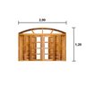 Janela de Madeira Veneziana Padrão Imbuia 120x200cm 6 Folhas em Arco Rodam - 2