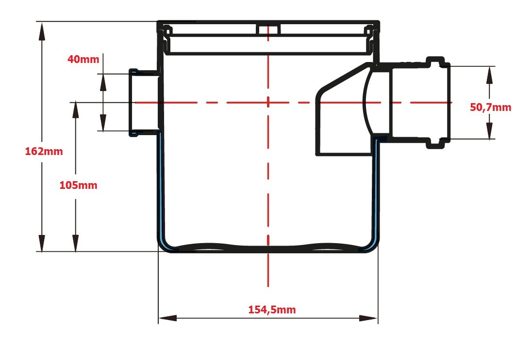 Caixa Sifonada Redonda Branca 150x150x50mm Krona - 2