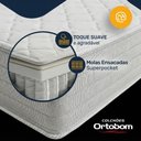 Ver imagem 3 de Cama Box Baú com Colchão de Molas Ensacadas Ortobom One Face Plenno Superpocket + Auxiliar de