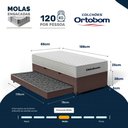 Ver mais imagens de Cama Box Baú com Colchão de Molas Ensacadas Ortobom One Face Plenno Superpocket + Auxiliar de