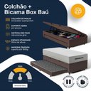 Ver imagem 6 de Cama Box Baú com Colchão de Molas Ensacadas Ortobom One Face Plenno Superpocket + Auxiliar de