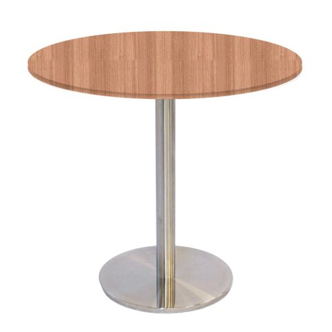 Mesa Bistrô Beta 112,50 Cm (alt) Disco Redondo Tampo Mdp Redondo 70 Cm (larg) X 2,50 Cm (alt) Noce