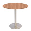 Ver imagem 1 de Mesa Bistrô Beta 112,50 Cm (alt) Disco Redondo Tampo Mdp Redondo 70 Cm (larg) X 2,50 Cm (alt) Noce