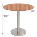 Ver imagem 4 de Mesa Bistrô Beta 112,50 Cm (alt) Disco Redondo Tampo Mdp Redondo 70 Cm (larg) X 2,50 Cm (alt) Noce