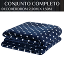 Ver imagem 4 de Coberto Solteiro Infantil Grosso Romance Super Quentinha Petit Poá:marinho