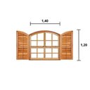 Ver imagem 2 de Janela de Madeira Guilhotina 140x120cm 4 Folhas Rodam 