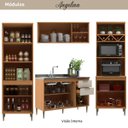 Ver imagem 3 de Cozinha Modulada 4 Peças 12 Portas 2 Gavetas Angelina - Angelin Off White