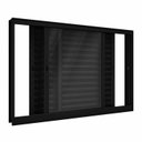 Ver imagem 2 de Veneziana 3 Folhas de Correr Alumínio Preto 120x120 Linha 25