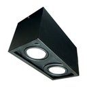 Ver imagem 1 de Spot Plafon Sobrepor Alumínio Recuado Duplo Preto Par20 E27