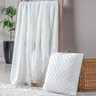 Manta Tricot Style Decorativa 160x220 Toque Super Macio Branco - 1