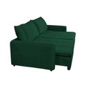 Ver imagem 5 de Sofá Cama Retrátil e Reclinável 4 Lugares 225cm em Veludo com Molas Greta Yescasa Verde
